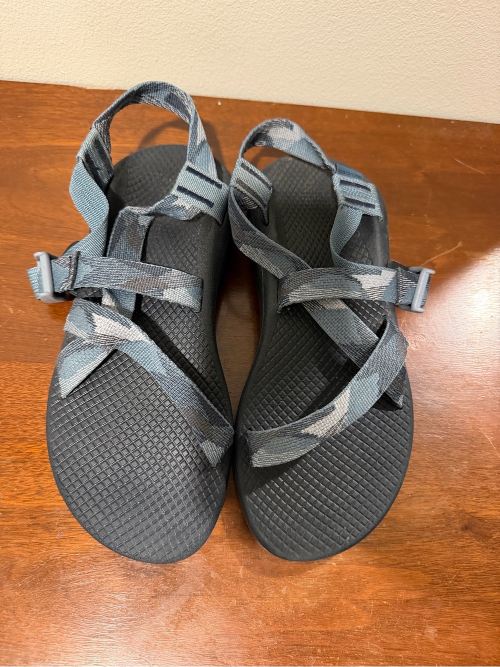 Chaco Women's Blue Gray Camo Webbing Adjustable Sandals
